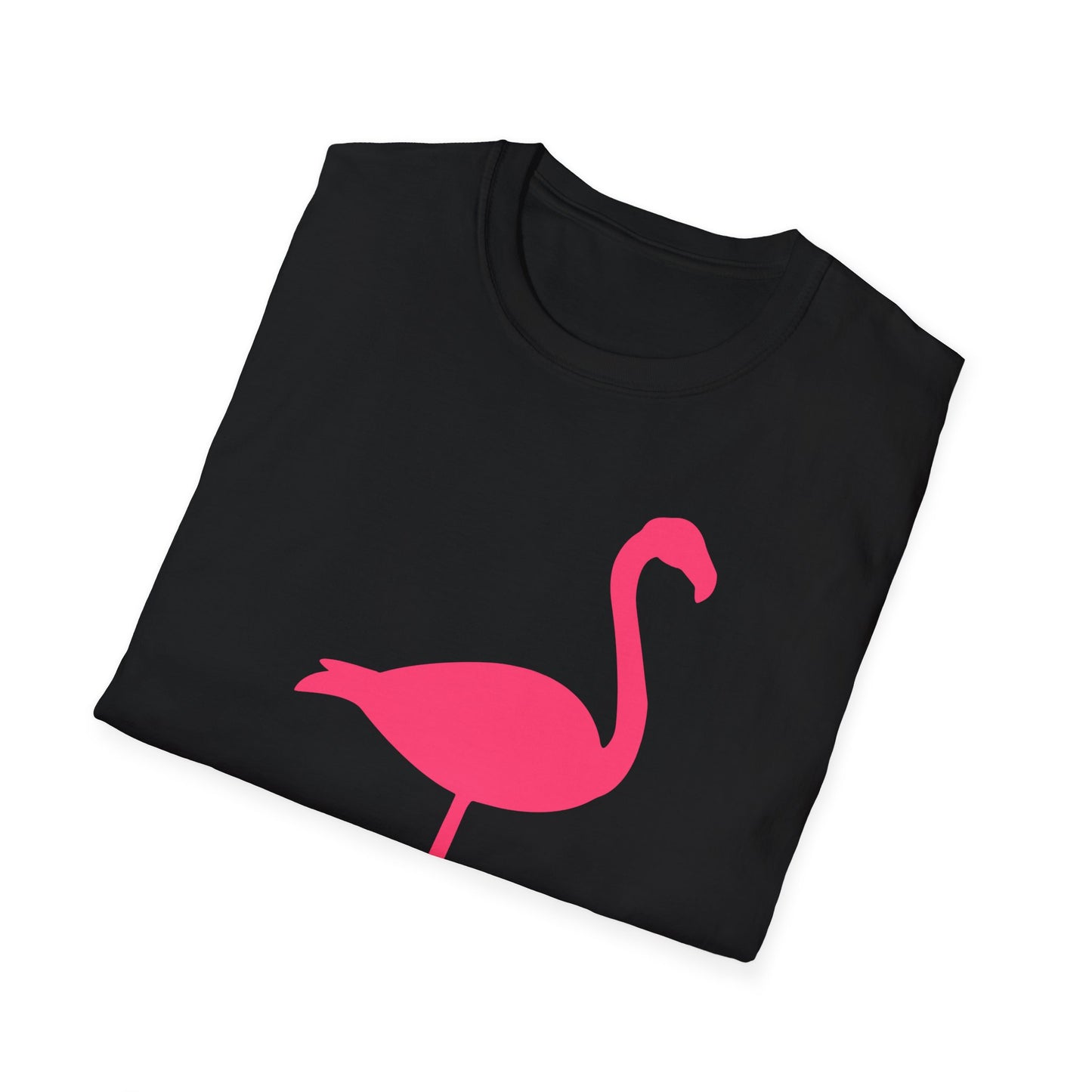Minimalist Pink Flamingo Silhouette Graphic Tee - Tropical Summer Shirt — T-Shirt