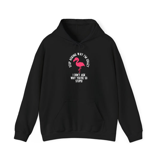 Sarcastic Flamingo Crazy and Stupid Humor Shirt Bold Tropical Tee — Hoodie