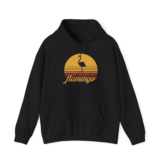 Retro Flamingo Sunset Shirt - Vintage Tropical Beach Silhouette Tee — Hoodie
