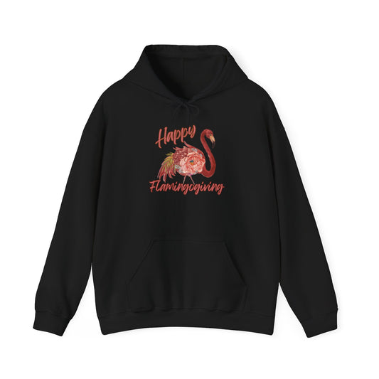 Happy Flamingogiving Floral Flamingo Watercolor Thanksgiving Shirt — Hoodie